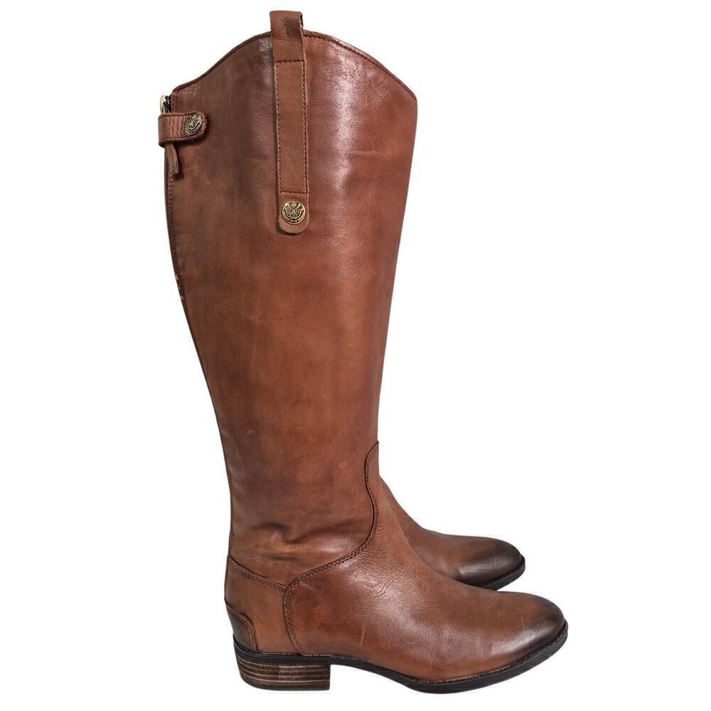 Sam Edelman Penny/Whiskey Brown Soft Leather Boots Sz 7/37 M